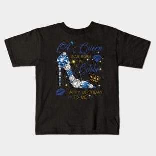 A Queen Was Born In October Kids T-Shirt